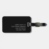 Einfach minimalistischer bearbeitbarer Name oder a Gepäckanhänger (Rückseite horizontal)