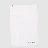 Einfach minimalistischer bearbeitbarer Name oder a Golfhandtuch (Vorderseite)