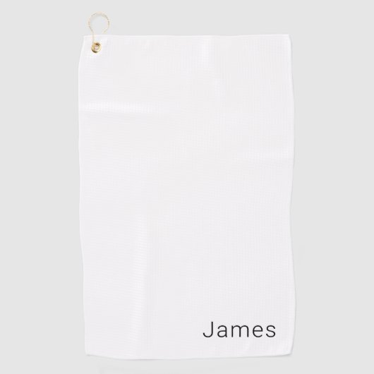 Einfach minimalistischer bearbeitbarer Name oder a Golfhandtuch (Vorderseite)