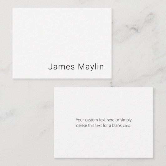 Einfach minimalistischer bearbeitbarer Name oder a Mitteilungskarte (Vorne/Hinten)