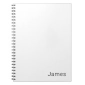 Einfach minimalistischer bearbeitbarer Name oder a Notizblock (Vorderseite)