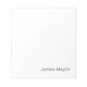 Einfach minimalistischer bearbeitbarer Name oder a Notizblock (Vorderseite)