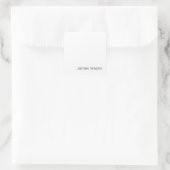 Einfach minimalistischer bearbeitbarer Name oder a Quadratischer Aufkleber (Tasche)