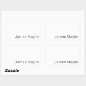 Einfach minimalistischer bearbeitbarer Name oder a Rechteckiger Aufkleber (Blatt)