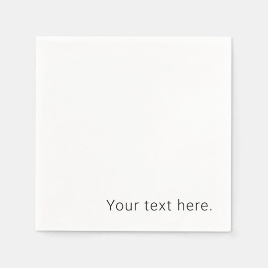 Einfach minimalistischer bearbeitbarer Name oder a Serviette (Vorderseite)