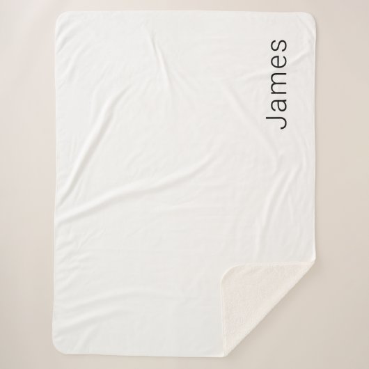 Einfach minimalistischer bearbeitbarer Name oder a Sherpadecke (Vorderseite)