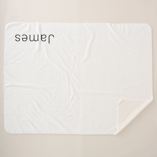 Einfach minimalistischer bearbeitbarer Name oder a Sherpadecke (Vorderseite (Horizontal))