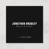 Einfach Minimalistischer Beruflicher QR-Code Quadratische Visitenkarte (Vorderseite)