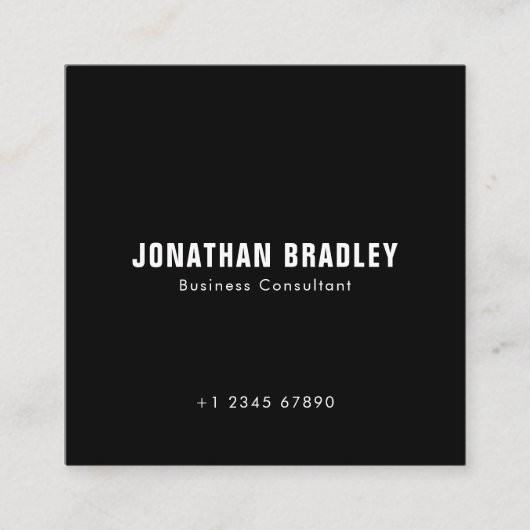 Einfach Minimalistischer Beruflicher QR-Code Quadratische Visitenkarte (Vorderseite)