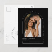 Einfach Minimalistischer Foto QR Code Rette unser Postkarte (Vorne/Hinten)