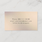 Einfach Minimalistischer Glitzer Gold Visitenkarte (Rückseite)