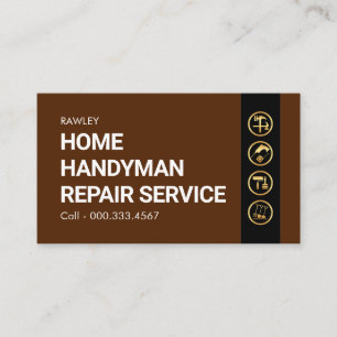 Einfach minimalistischer Gold Handwerker Arbeiten Visitenkarte