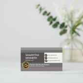 Einfach Minimalistischer Grauer Monochrome-Gründer Visitenkarte (Stehend Vorderseite)