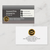 Einfach Minimalistischer Grauer Monochrome-Gründer Visitenkarte (Vorne/Hinten)