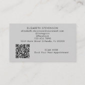 Einfach Minimalistischer Grauschreib-Nagelkünstler Visitenkarte (Rückseite)