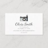 Einfach Minimalistischer Kamerahograf Visitenkarte (Rückseite)