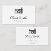 Einfach Minimalistischer Kamerahograf Visitenkarte (Vorne/Hinten)