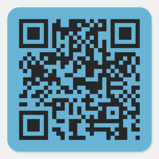 Einfach Minimalistischer, moderner QR-Code Quadratischer Aufkleber (Vorderseite)
