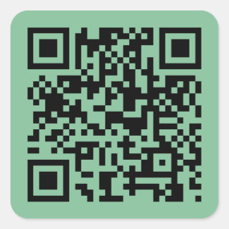 Einfach Minimalistischer, moderner QR-Code Quadratischer Aufkleber