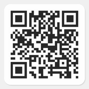 Einfach Minimalistischer, moderner QR-Code Quadratischer Aufkleber