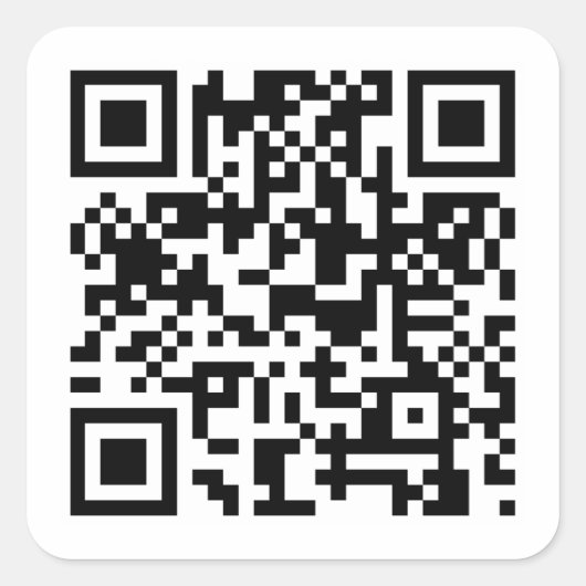 Einfach Minimalistischer, moderner QR-Code Quadratischer Aufkleber (Vorderseite)