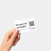 Einfach Minimalistischer QR-Code Beruflich Ausweis (Handheld)