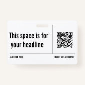 Einfach Minimalistischer QR-Code Beruflich Ausweis (Vorderseite)