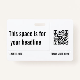 Einfach Minimalistischer QR-Code Beruflich Ausweis