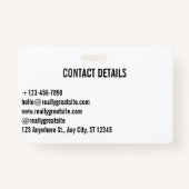 Einfach Minimalistischer QR-Code Beruflich Ausweis (Rückseite)