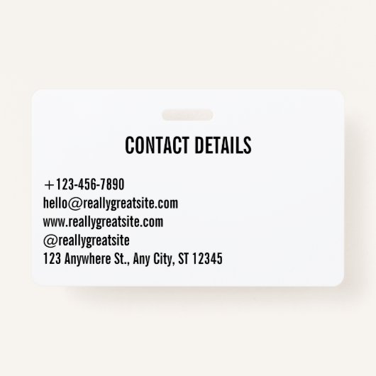 Einfach Minimalistischer QR-Code Beruflich Ausweis (Rückseite)