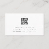 Einfach Minimalistischer QR Code Gray Modernster S Visitenkarte (Rückseite)
