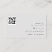 Einfach Minimalistischer QR Code Gray Modernster S Visitenkarte (Rückseite)
