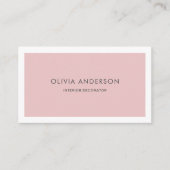 Einfach Minimalistischer QR-Code in hellrosa Moder Visitenkarte (Vorderseite)