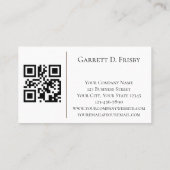 Einfach Minimalistischer QR-Code Visitenkarte (Rückseite)