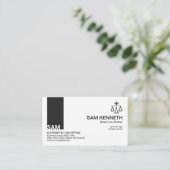 Einfach Minimalistischer Schlichter Black Tab-Anwa Visitenkarte (Stehend Vorderseite)