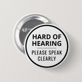 Einfach Minimalistischer Schwarz-weißer Text schwe Button (Vorne & Hinten)