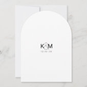 Einfach Minimalistischer Wedding Black Arch ID523 Einladung (Rückseite)