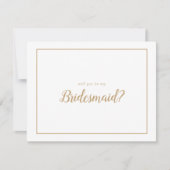 Einfach Minimalistisches|Gold Foto Mitteilungskarte (Vorderseite)