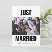 Einfach-minimalistisches Hochzeitsfest-Foto Ankündigung