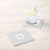 Einfach Minimalistisches Hochzeitspapier mit Black Rechteckiger Pappuntersetzer (Vor Ort)