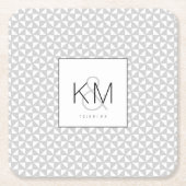 Einfach Minimalistisches Hochzeitspapier mit Black Rechteckiger Pappuntersetzer (Vorderseite)