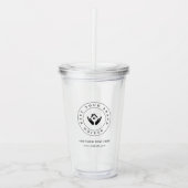 Einfach Minimalistisches Logo und Text Acryltrinkbecher (Vorderseite)