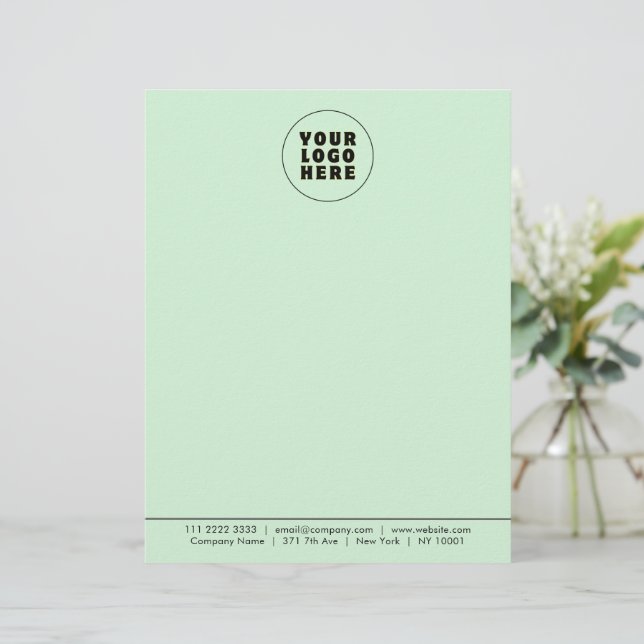 Einfach Minimalistisches Logo und Text Briefbogen (Stehend Vorderseite)