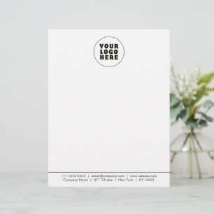 Einfach Minimalistisches Logo und Text Briefbogen