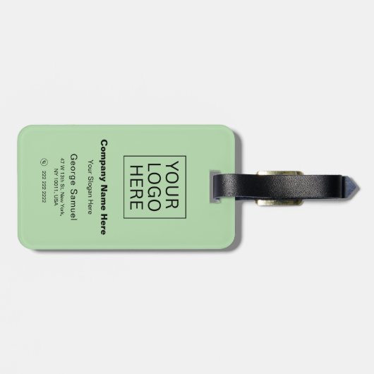 Einfach Minimalistisches Logo und Text Gepäckanhänger (Rückseite horizontal)