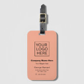 Einfach Minimalistisches Logo und Text Gepäckanhänger (Vorderseite Vertikal)