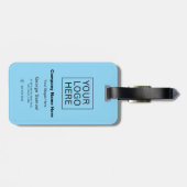 Einfach Minimalistisches Logo und Text Gepäckanhänger (Rückseite horizontal)