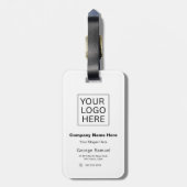 Einfach Minimalistisches Logo und Text Gepäckanhänger (Rückseite vertikal)