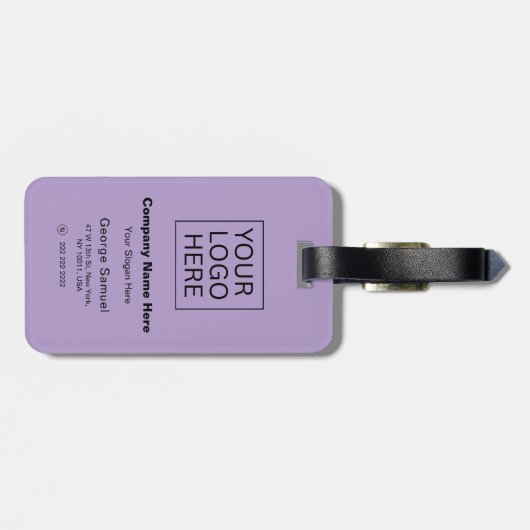 Einfach Minimalistisches Logo und Text Gepäckanhänger (Rückseite horizontal)