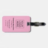 Einfach Minimalistisches Logo und Text Gepäckanhänger (Rückseite horizontal)